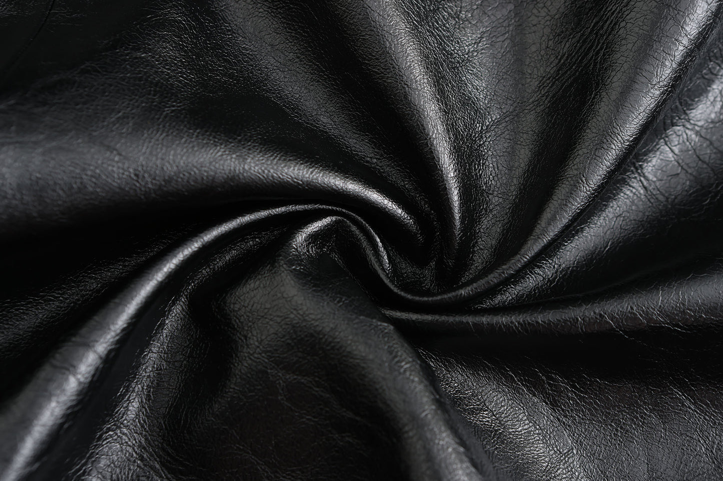 Ili Node Eco-waxed Leather Double Collar Suit Long Jacket