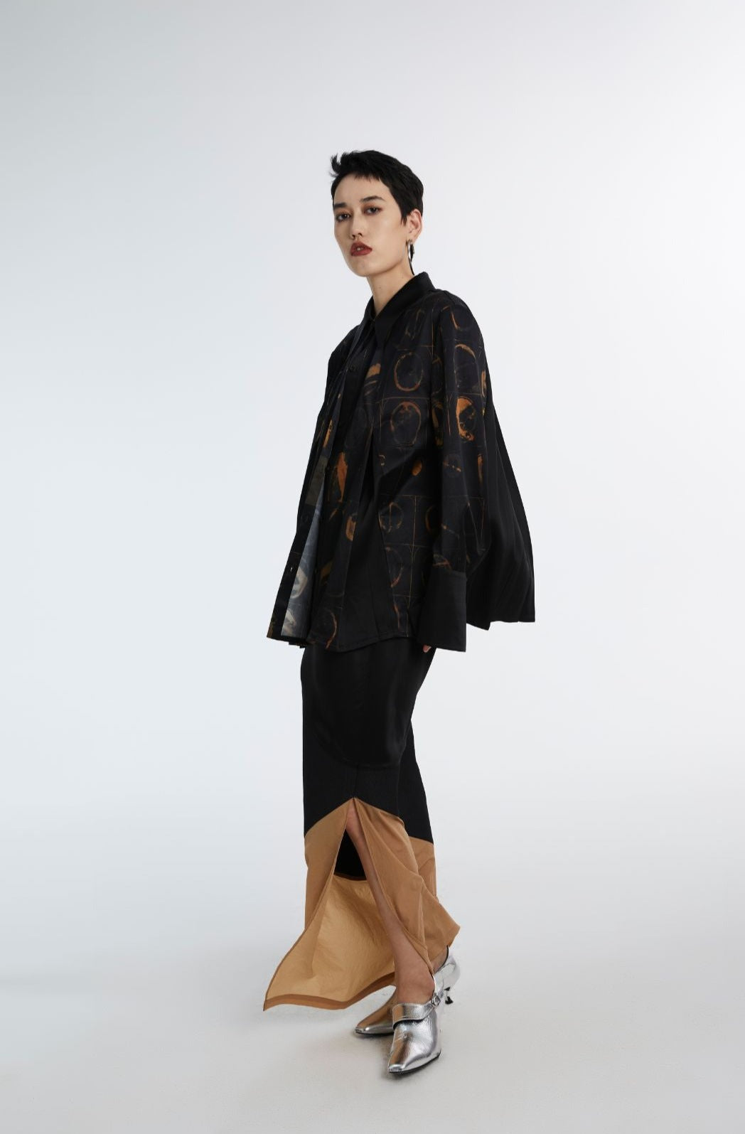 Jamproof Print Long Dress with Pocket