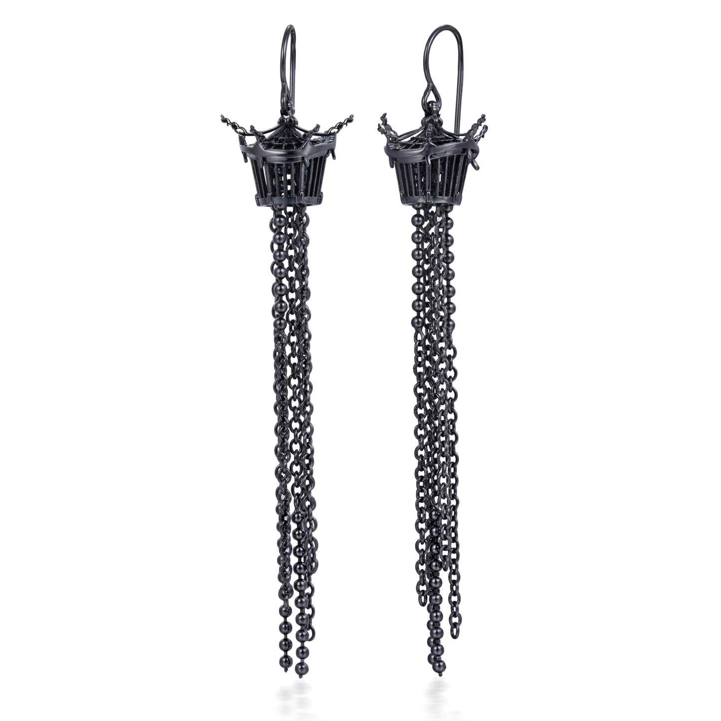 Rewind Whim Scorched Birdcage Drop Earrings