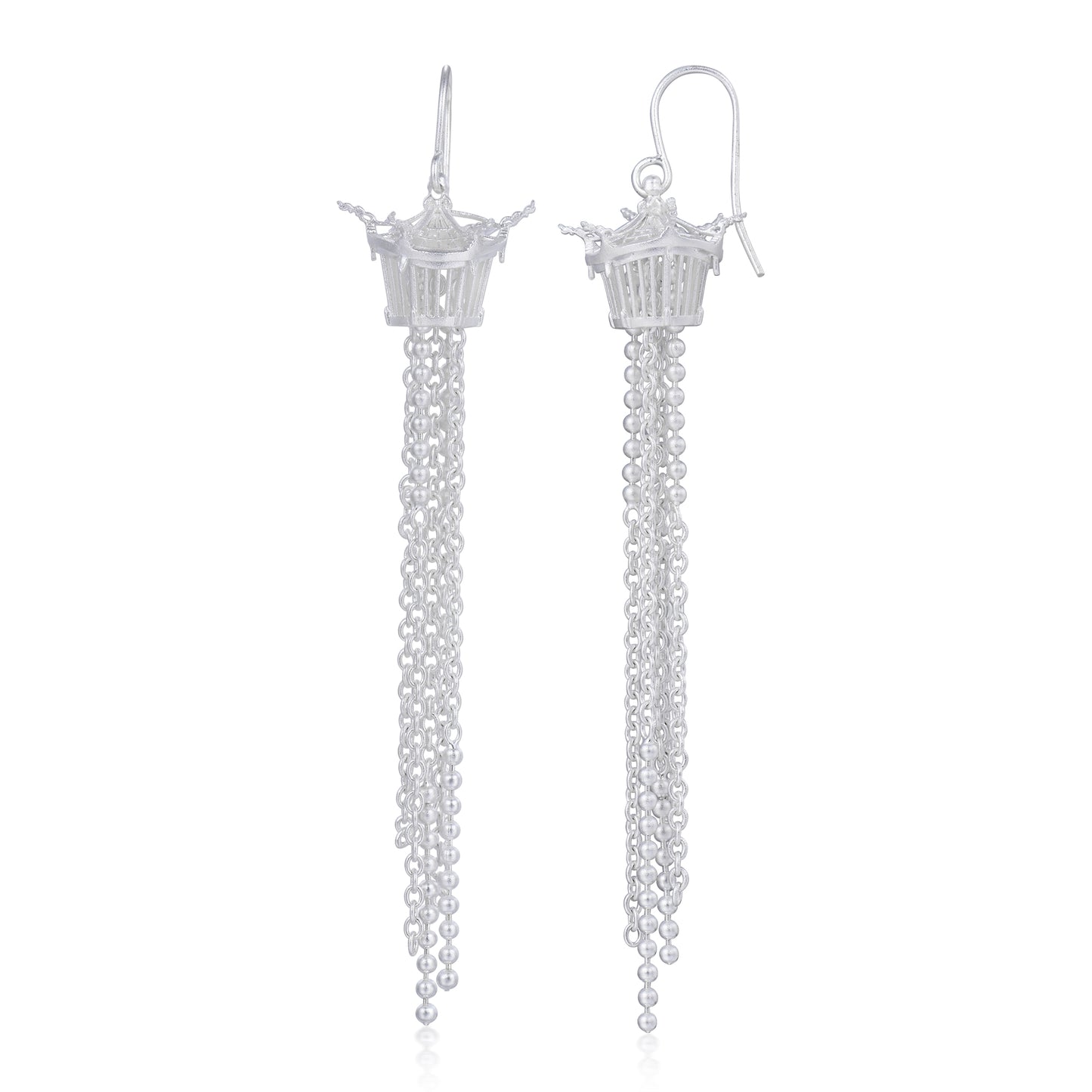 Rewind Whim Scorched Birdcage Drop Earrings
