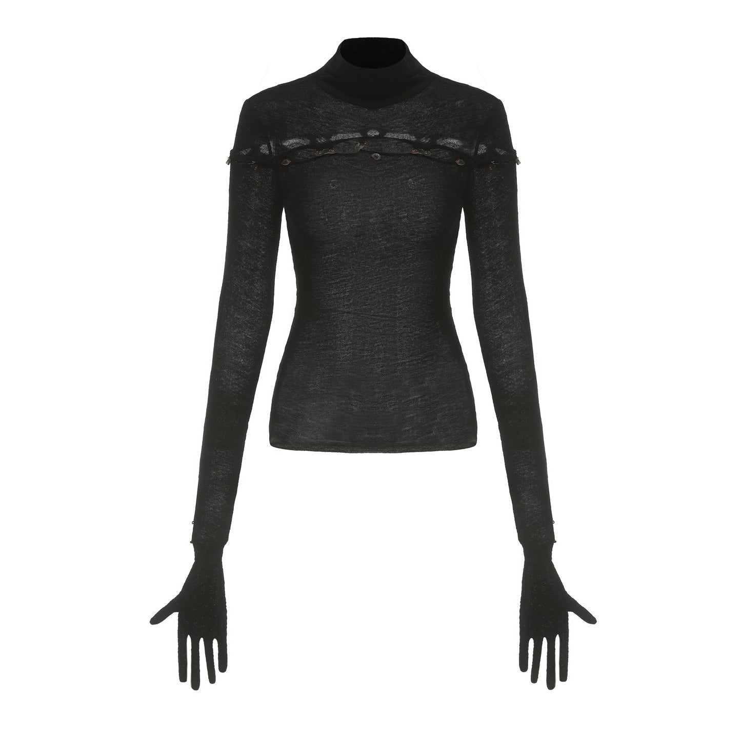 Ili Node Detachable Wool Knit Top