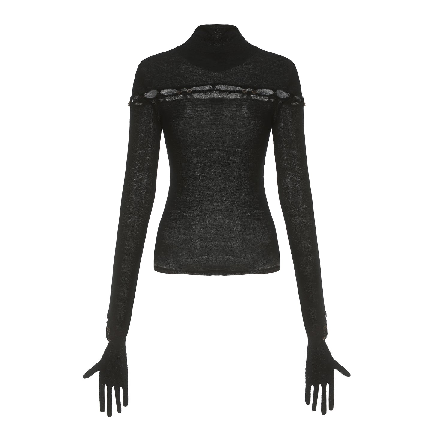 Ili Node Detachable Wool Knit Top