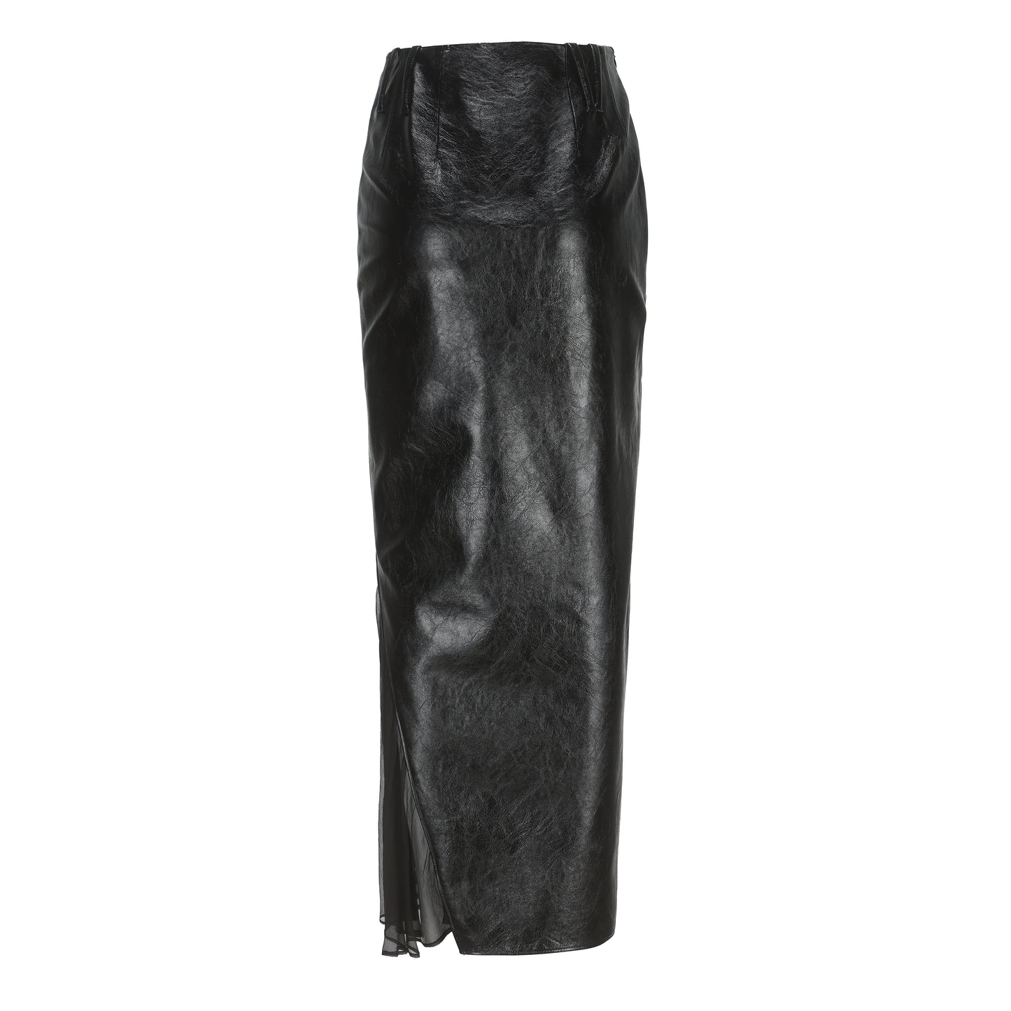 Ili Node Eco Leather Wrap-Around Skirt