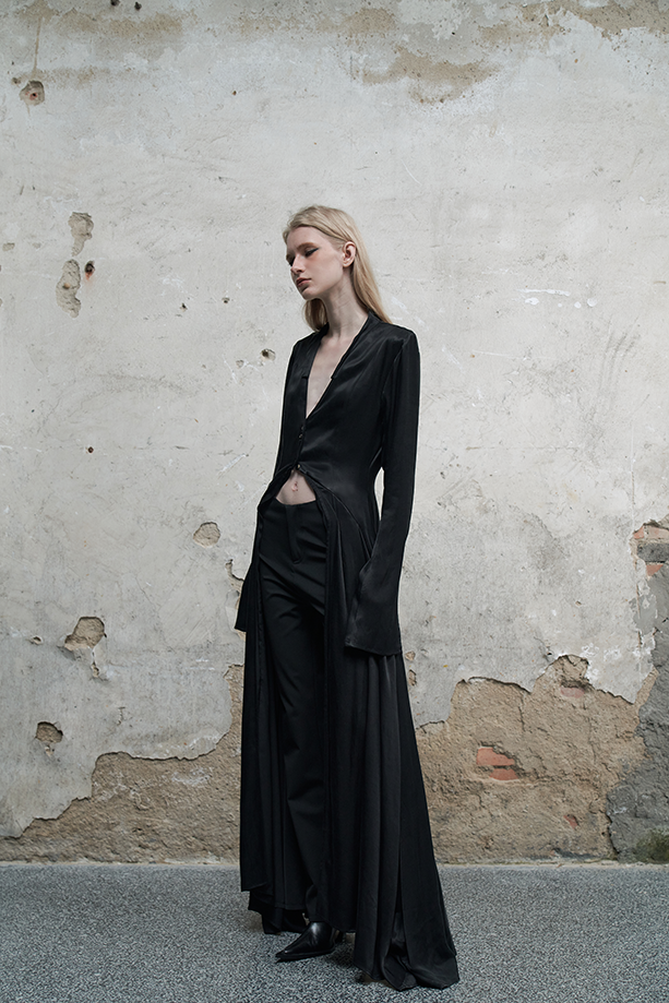 Ili Node Ammonia Shaped Long Shirt Jacket