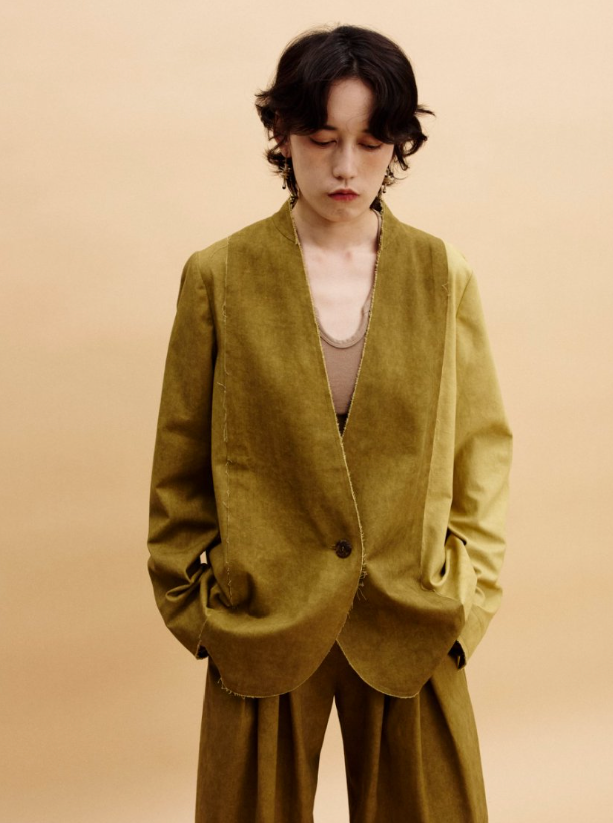 Jamproof Mustard Green Patchwork Jacket