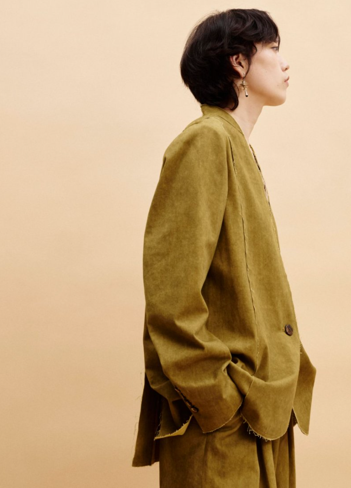 Jamproof Mustard Green Patchwork Jacket