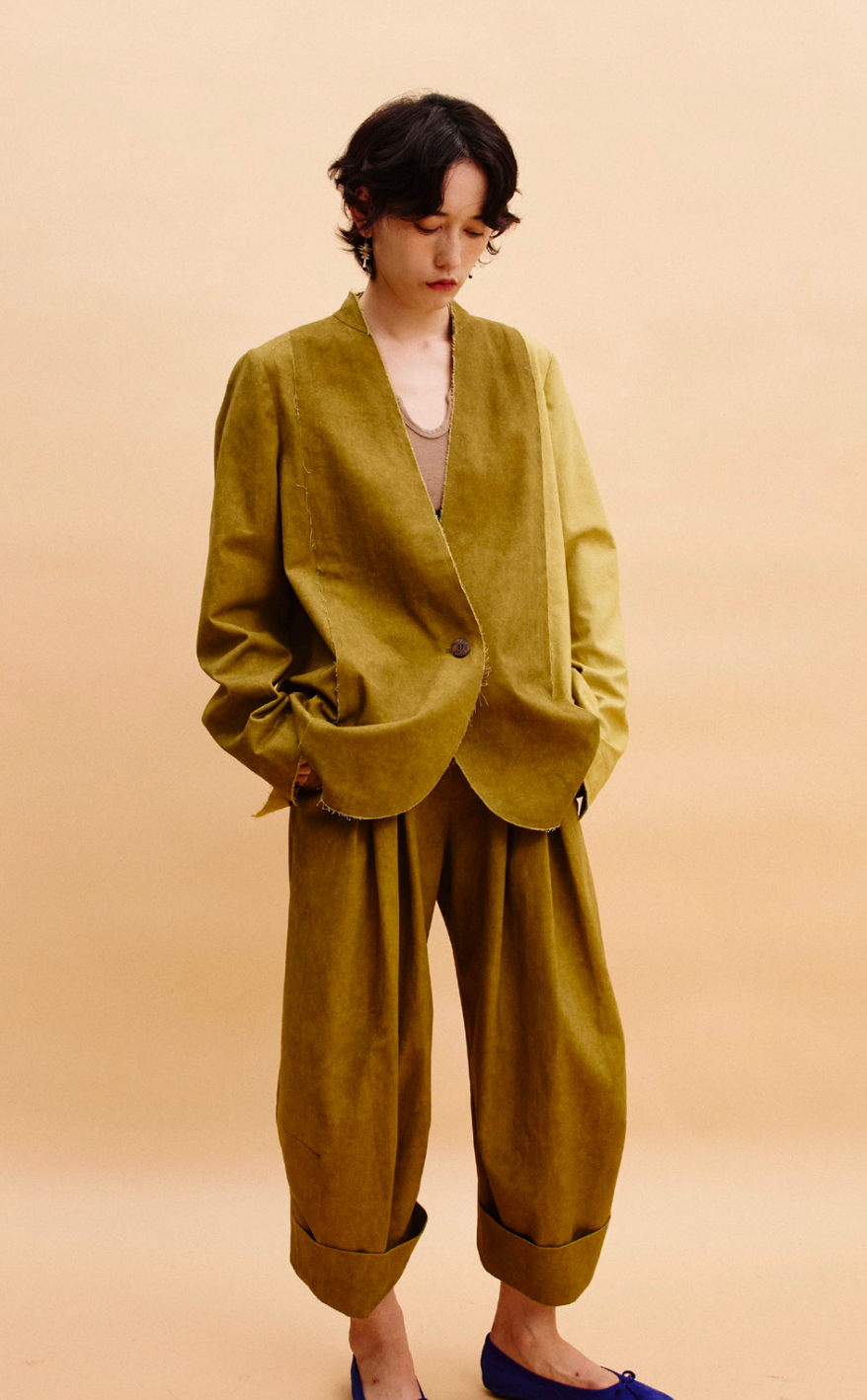 Jamproof Mustard Green Patchwork Jacket