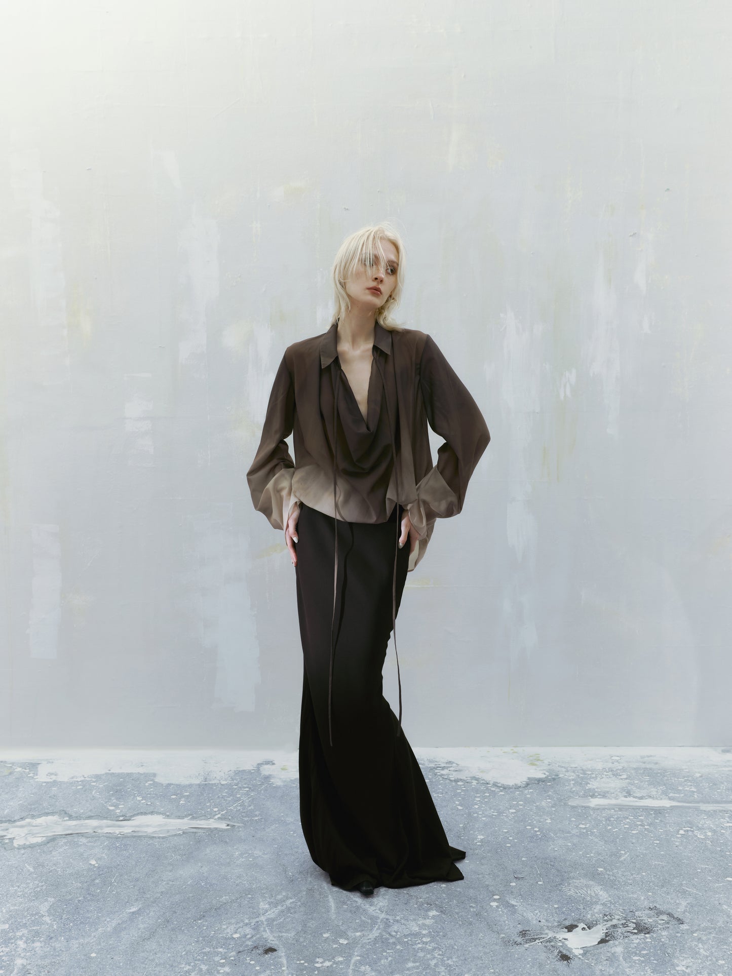 Ili Node SS24 Brown Gradient Shirt