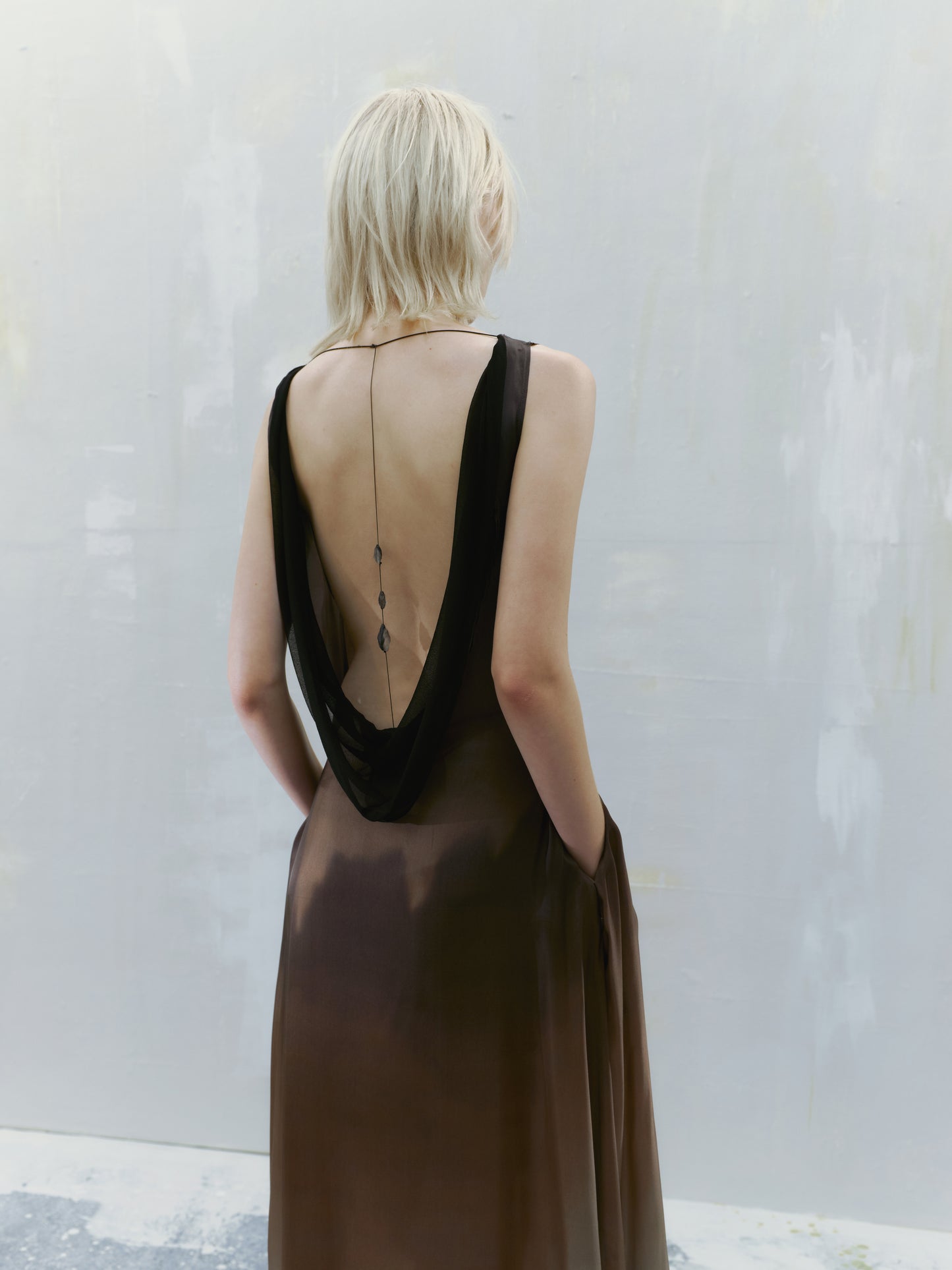Ili Node SS24 Brown Gradient Dress