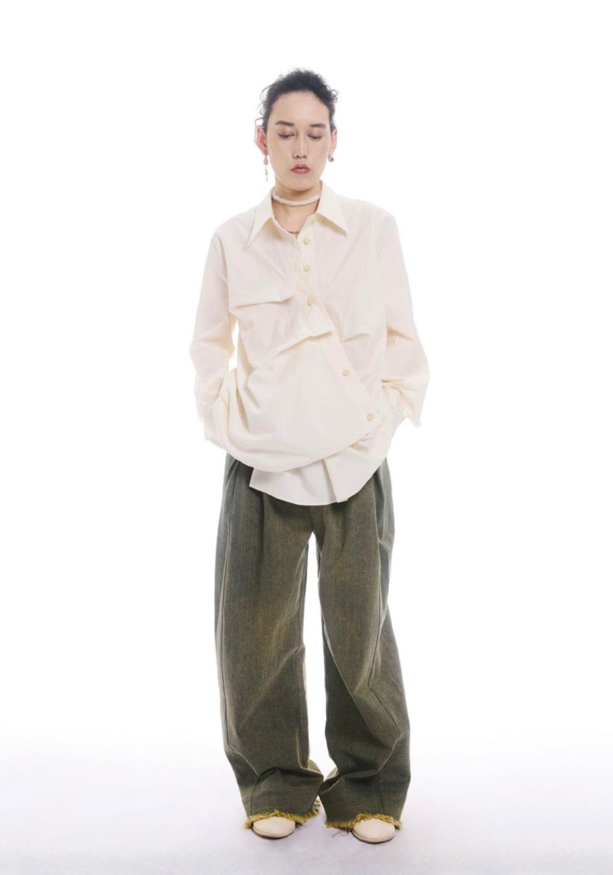 Jamproof Olive Panelled Jeans