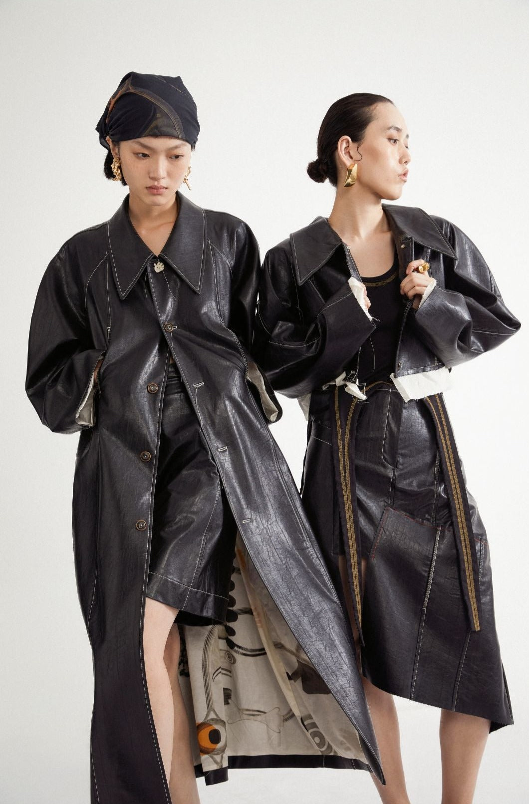 Jamproof Irregular Eco Leather Skirt