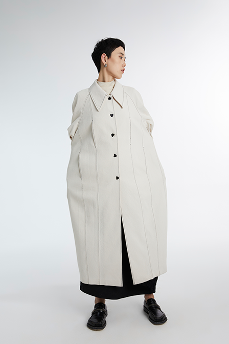Jamproof Cream Trench Coat with Print Lining