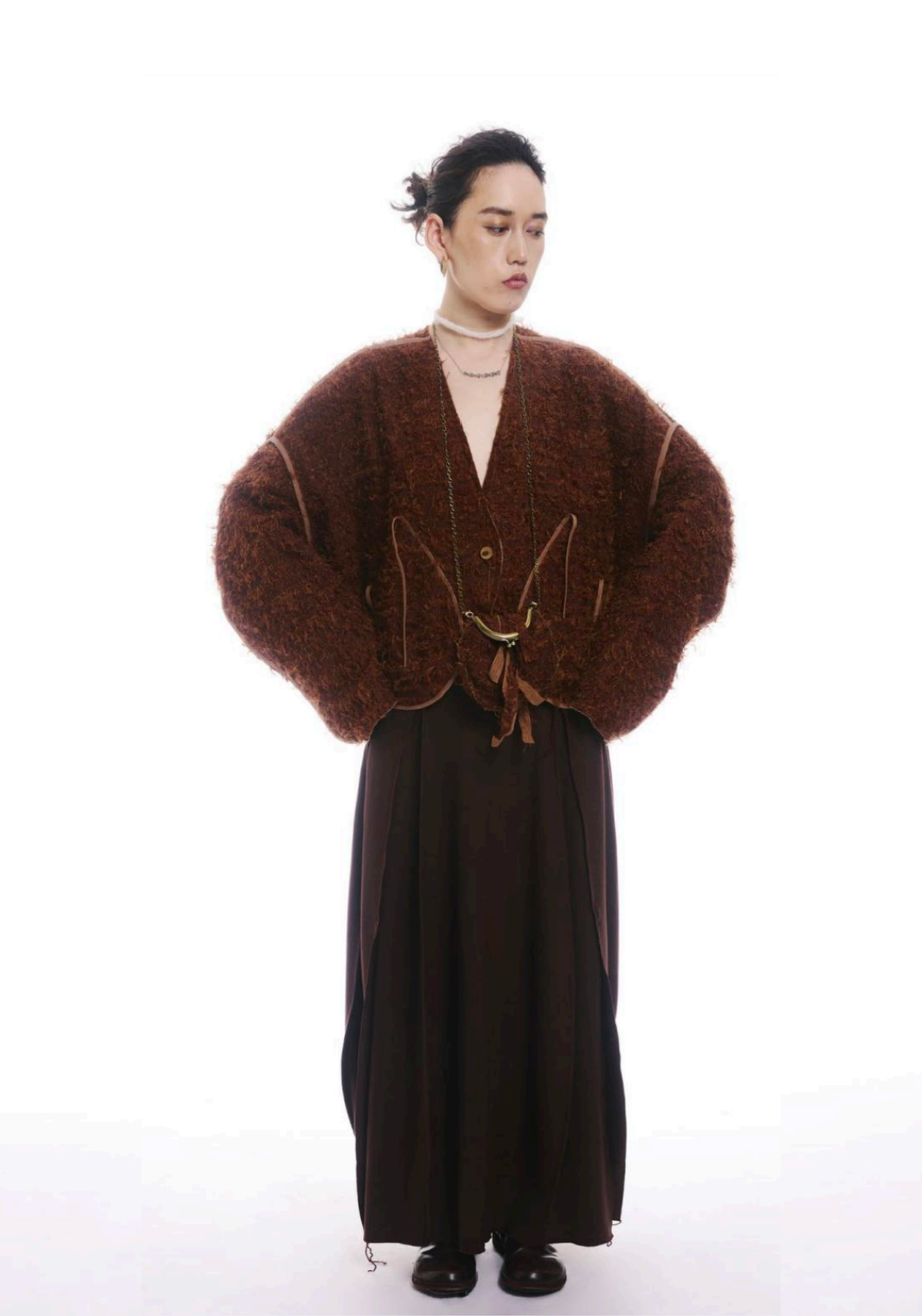 Jamproof Brown Textured Deconstructed Jacket