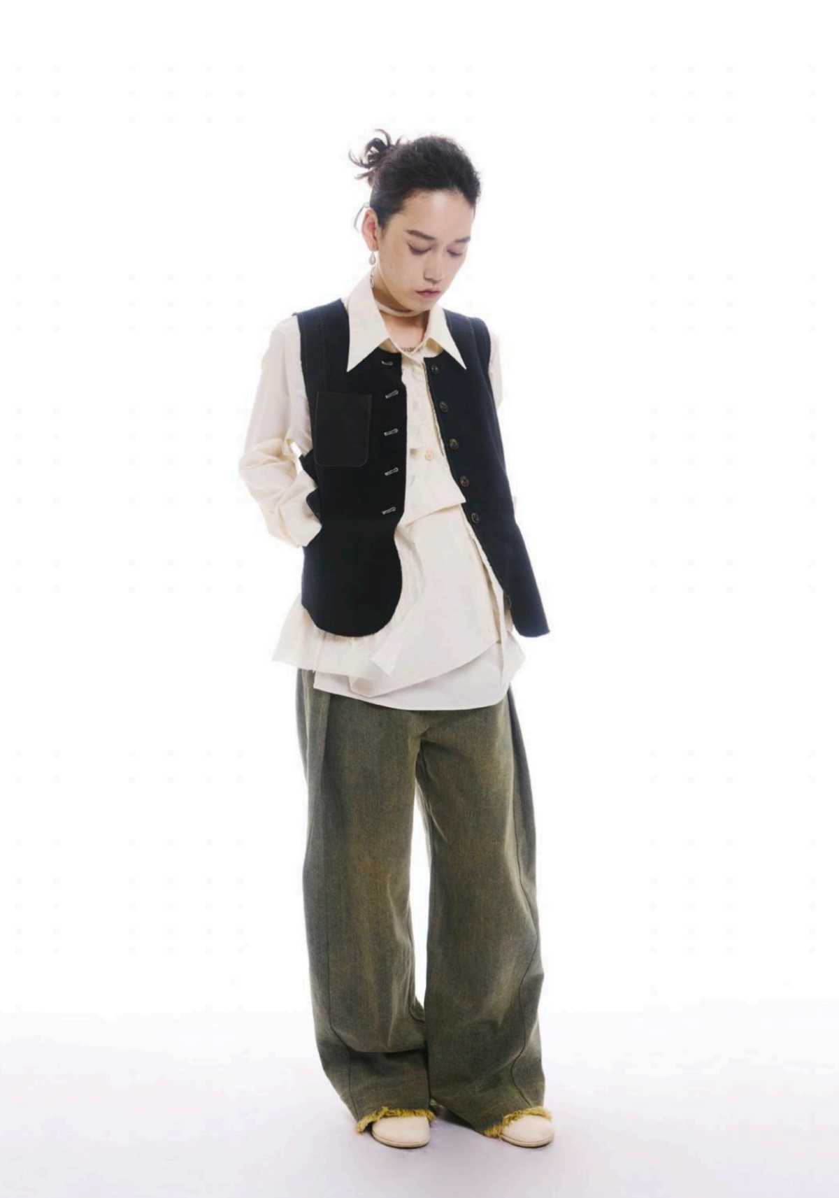 Jamproof Olive Panelled Jeans
