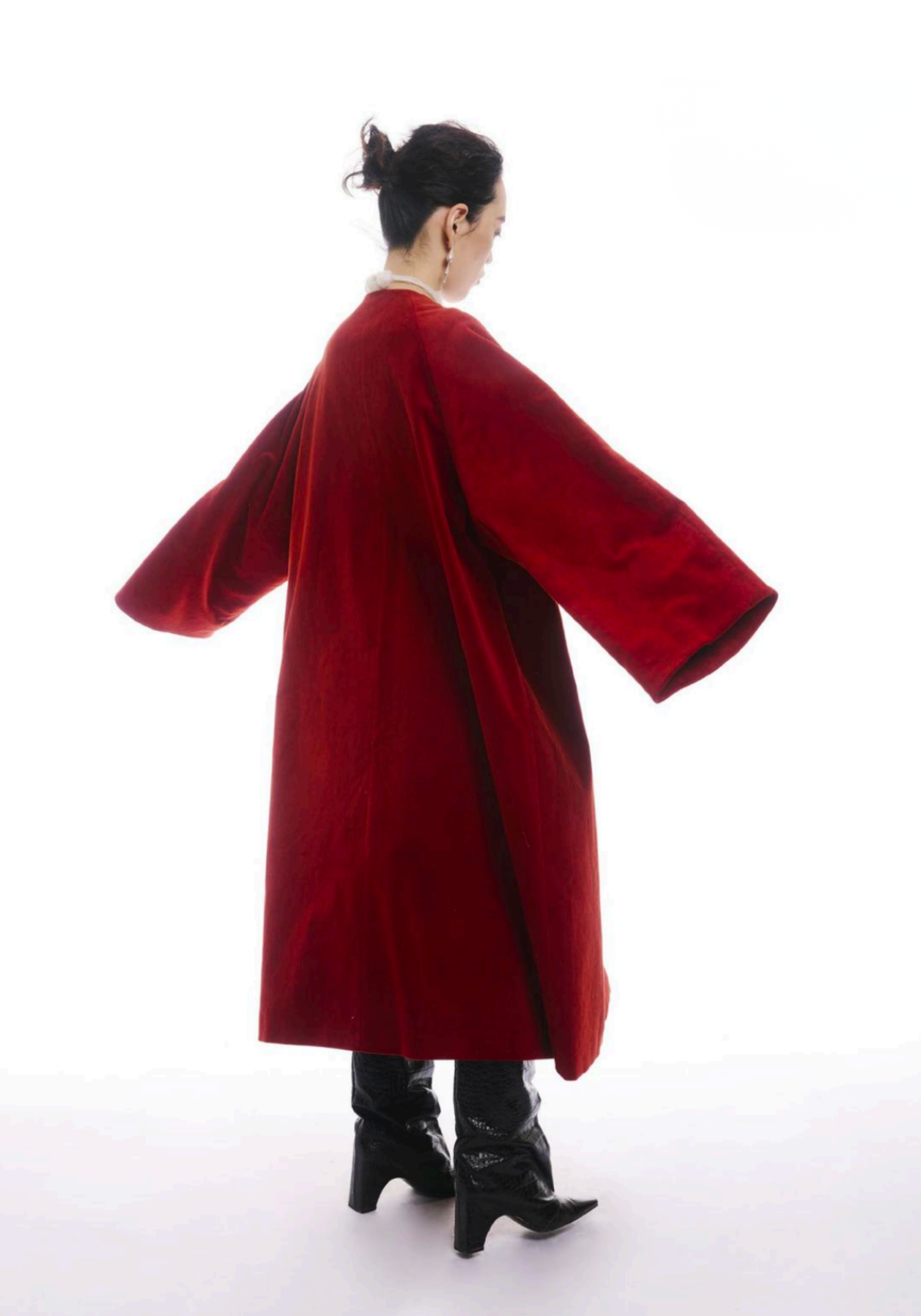 Jamproof Red Long Trench Coat