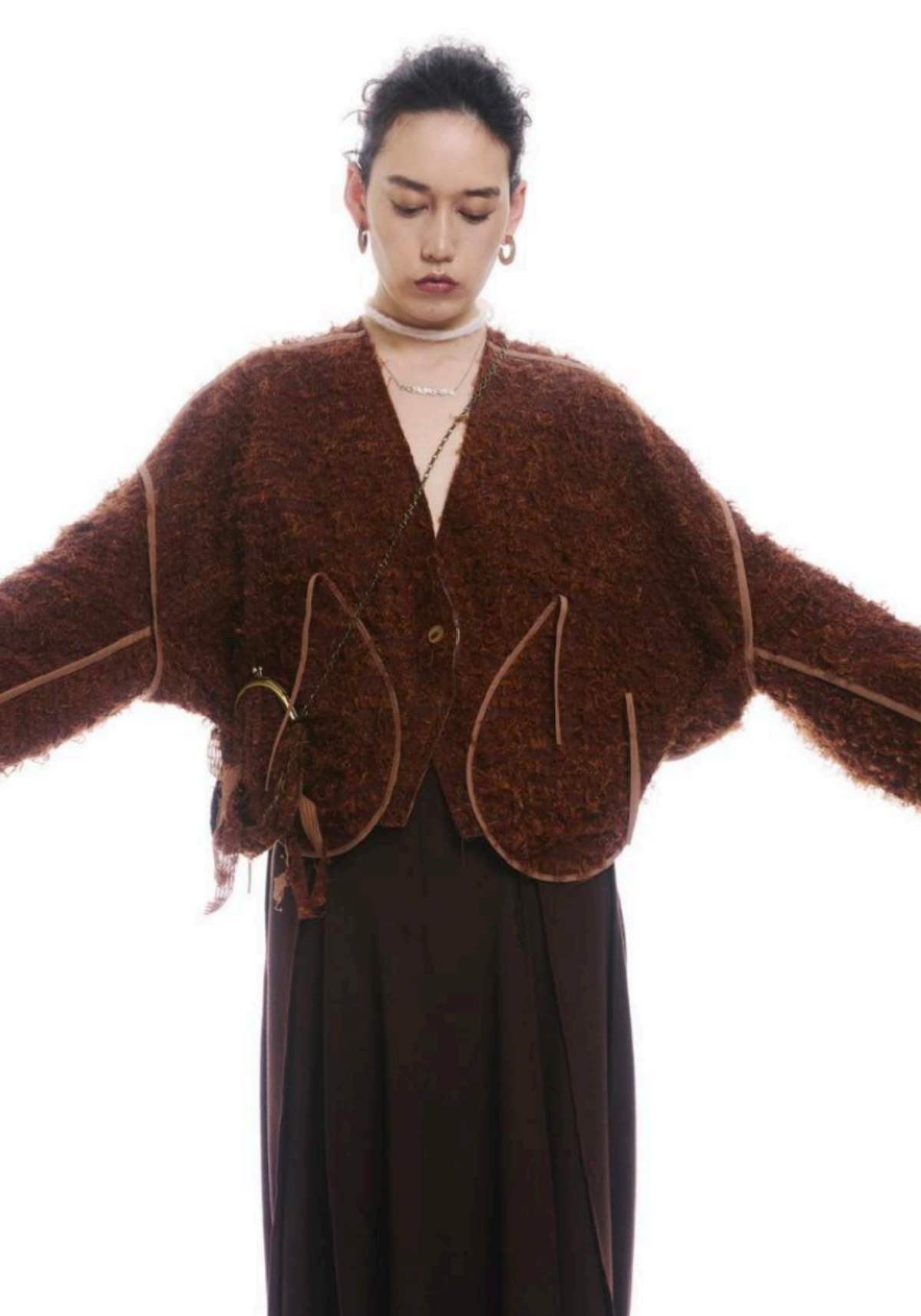 Jamproof Brown Textured Deconstructed Jacket