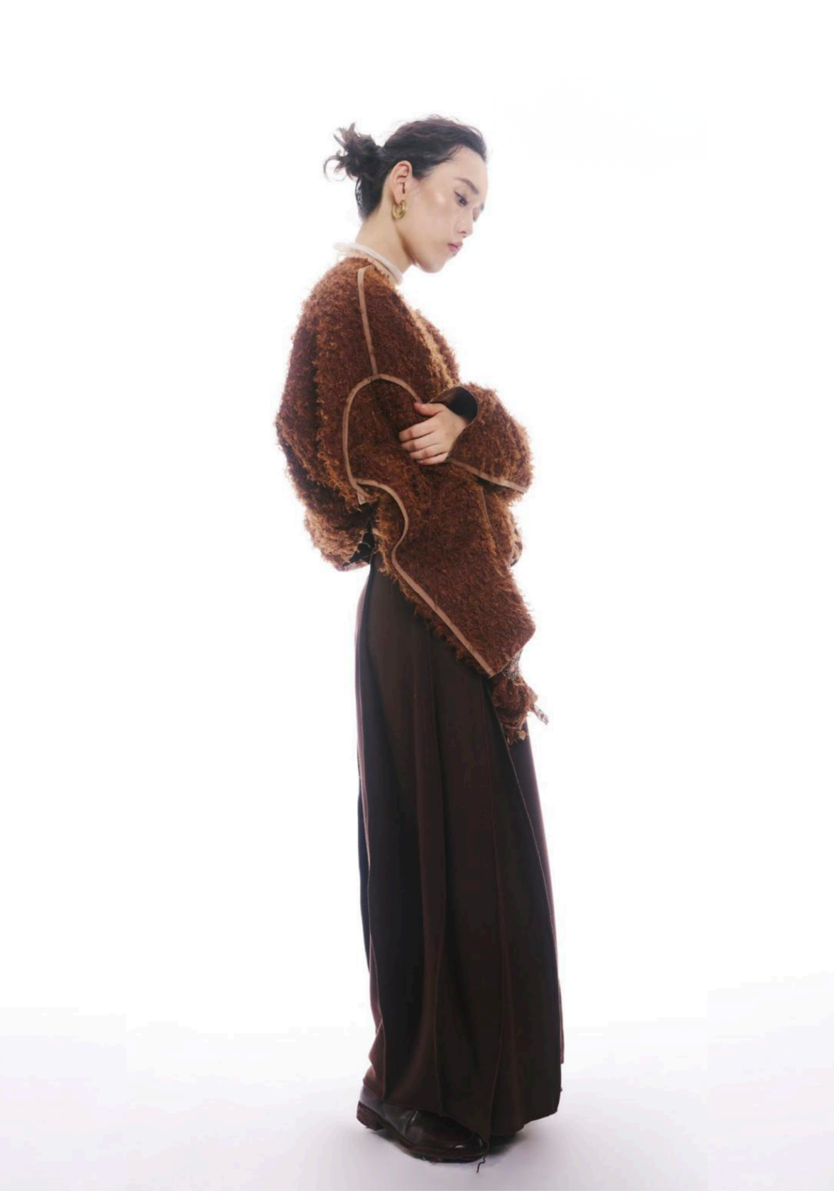 Jamproof Brown Textured Deconstructed Jacket