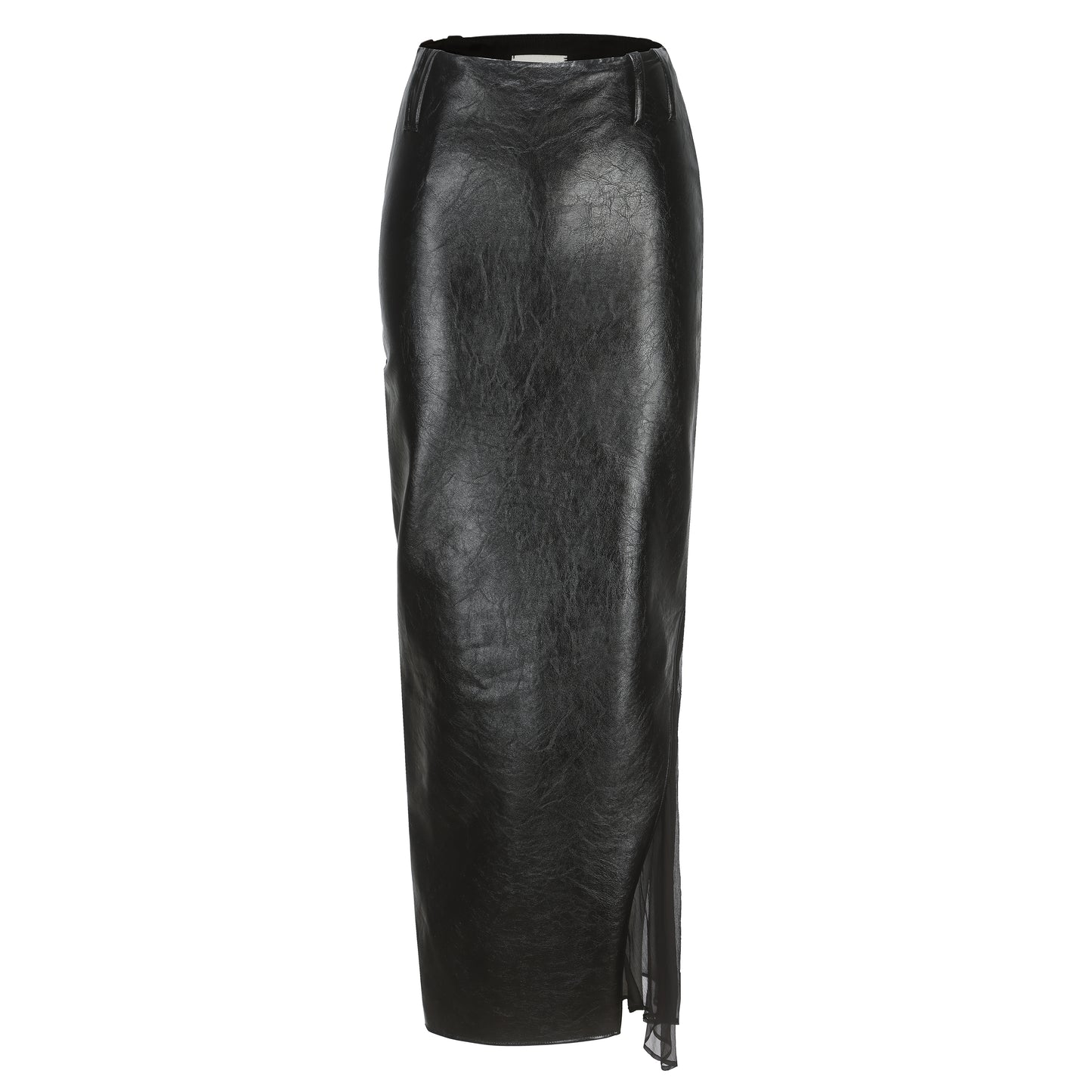 Ili Node Eco Leather Wrap-Around Skirt