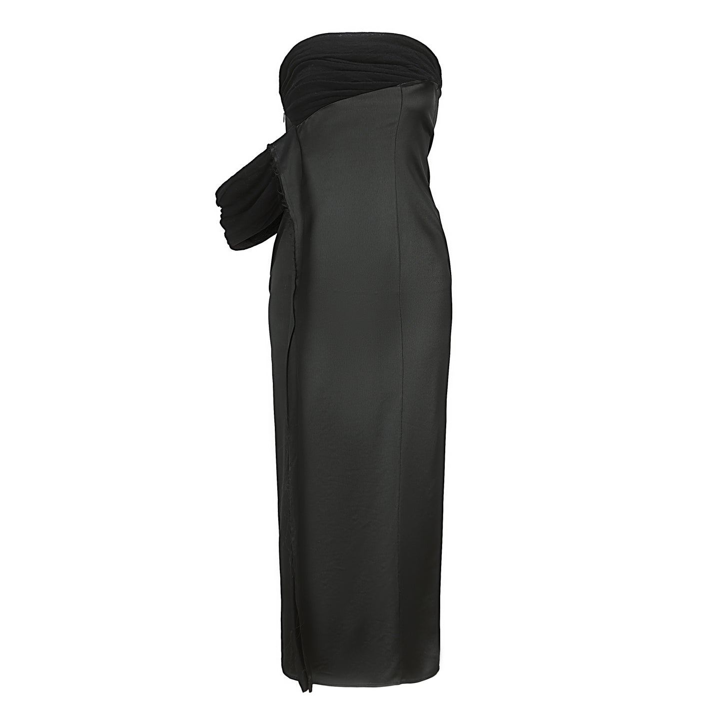Ili Node Acetate Patchwork Tube Dress