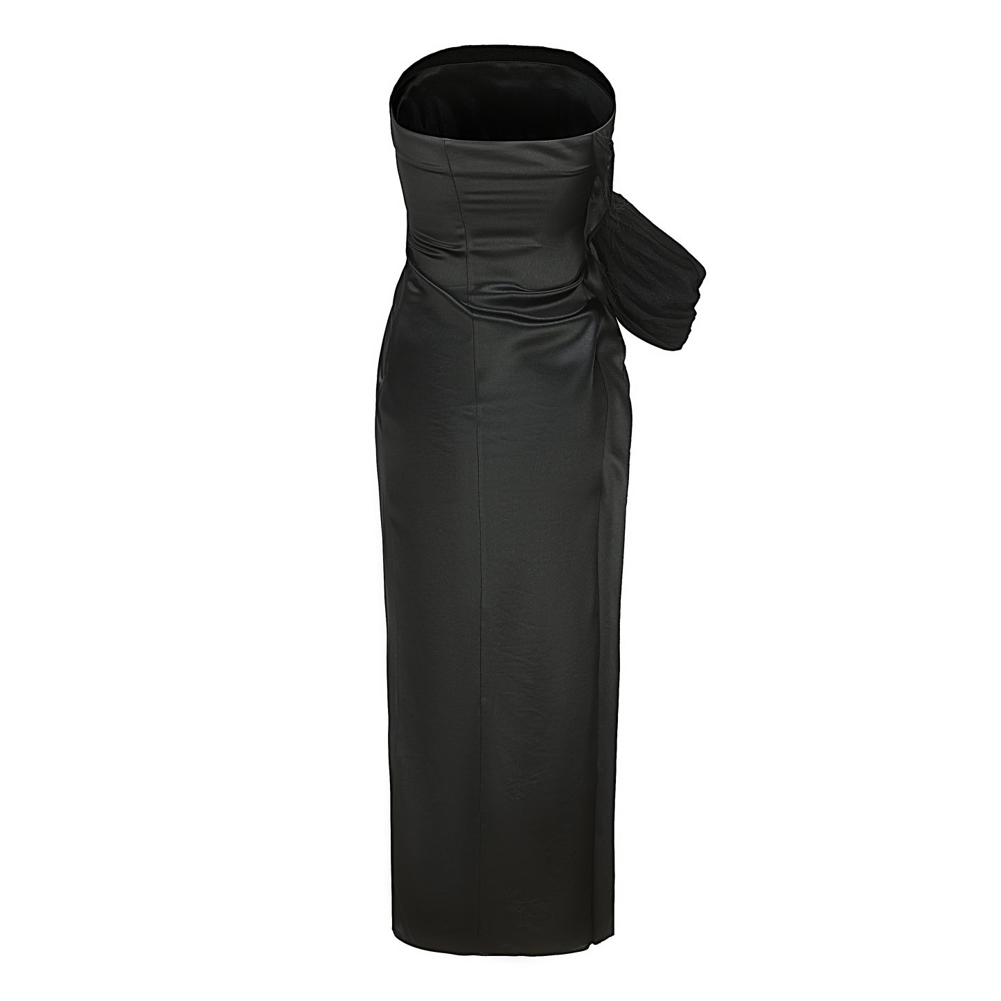 Ili Node Acetate Patchwork Tube Dress