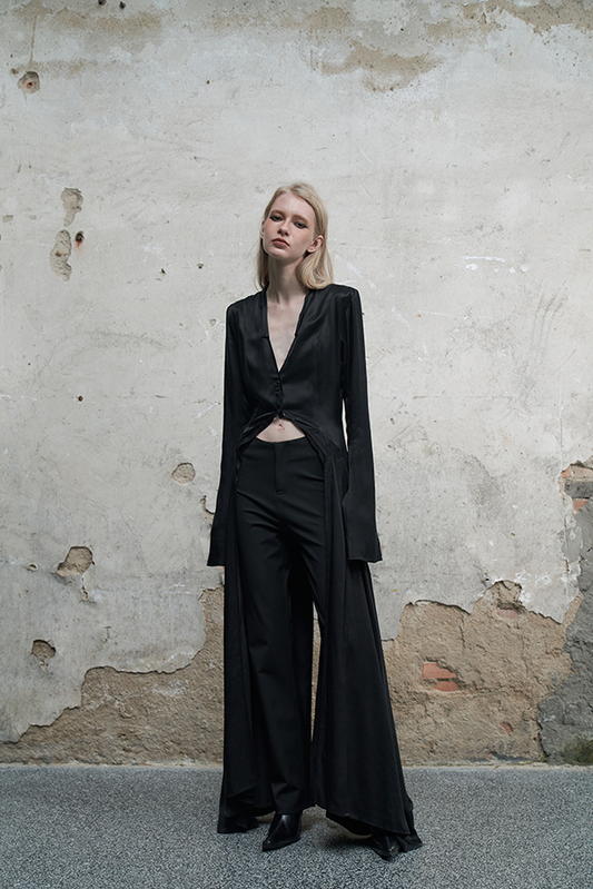 Ili Node Ammonia Shaped Long Shirt Jacket