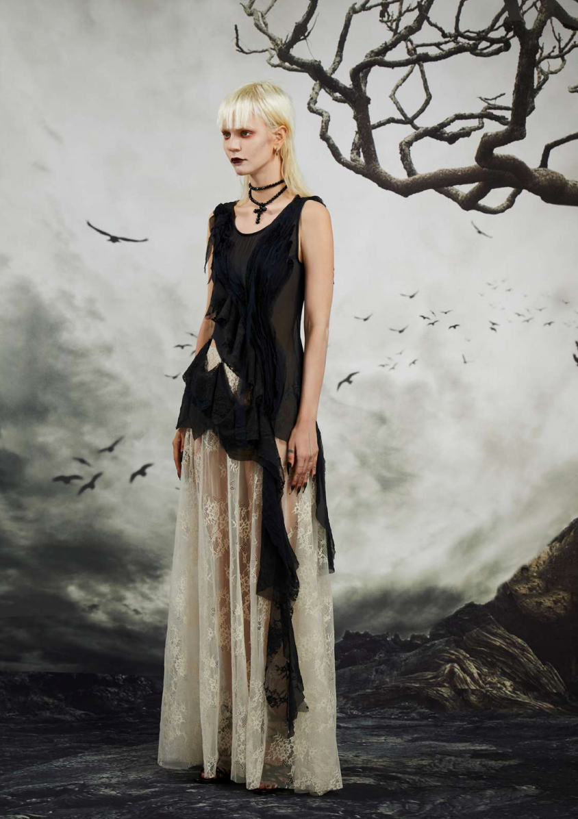 XQS Black Silk Top
