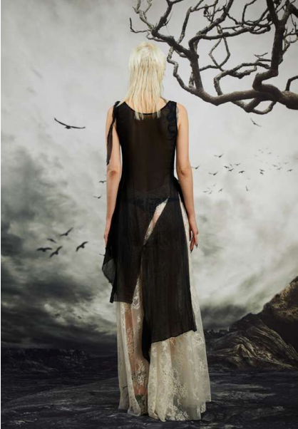 XQS Black Silk Top