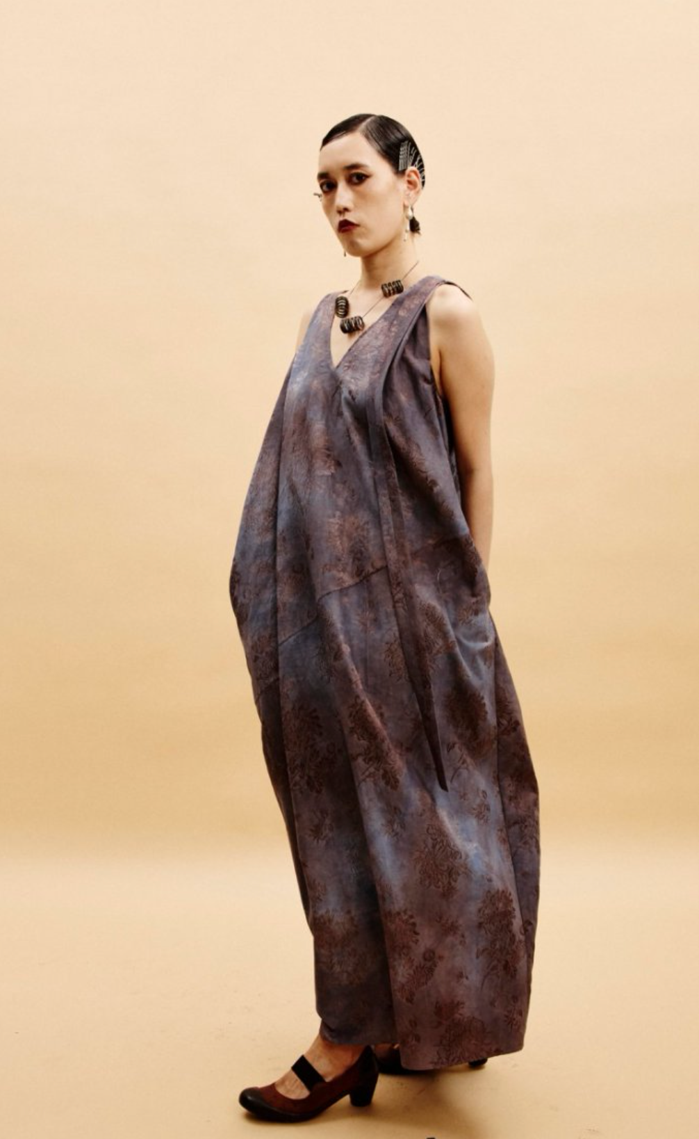 Jamproof Print Cocoon Dress