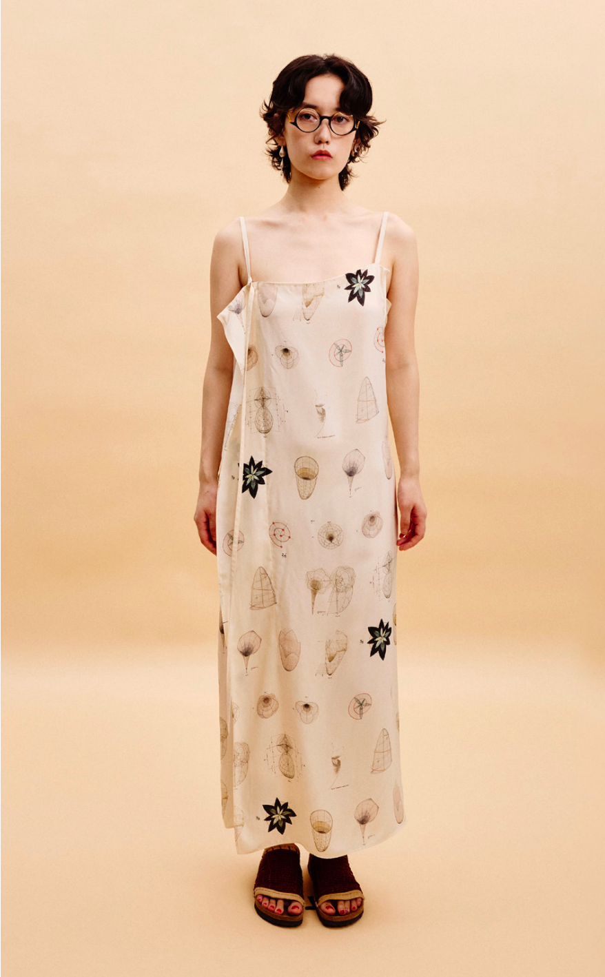 Jamproof Print Silk Cami Dress