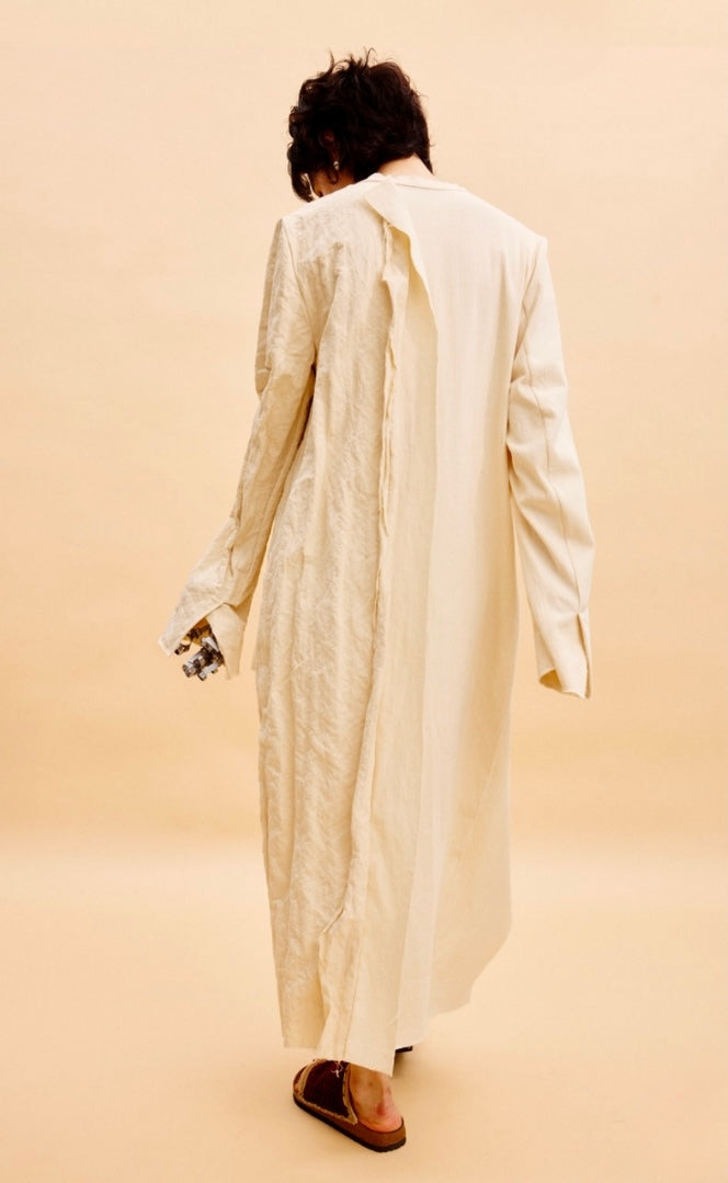 Jamproof White Long Coat Dress