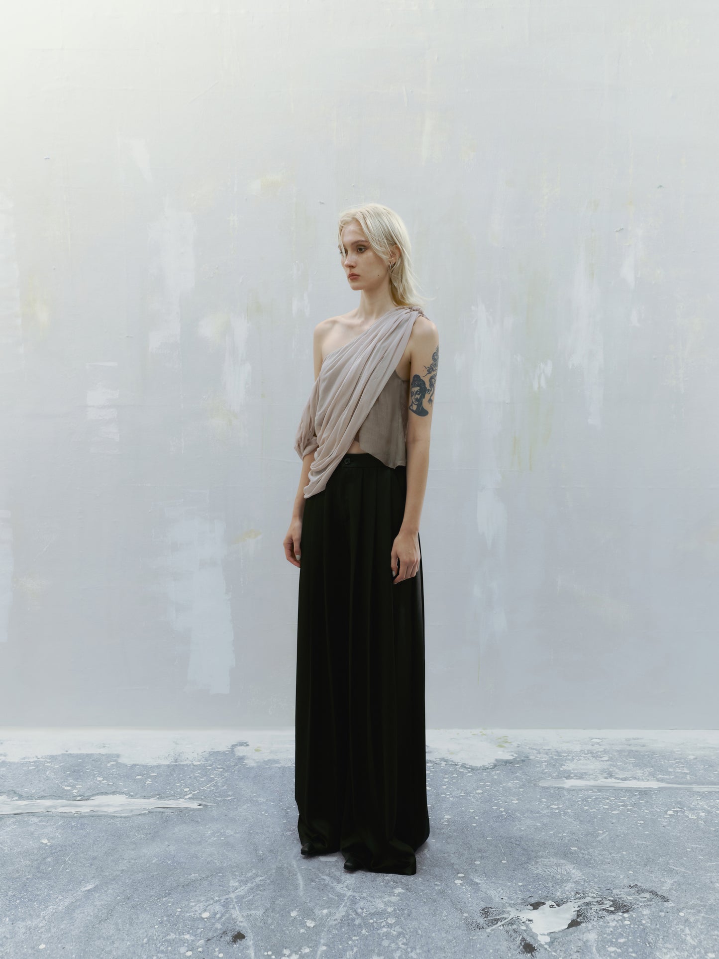 Ili Node SS24 Light Pink Draping Top